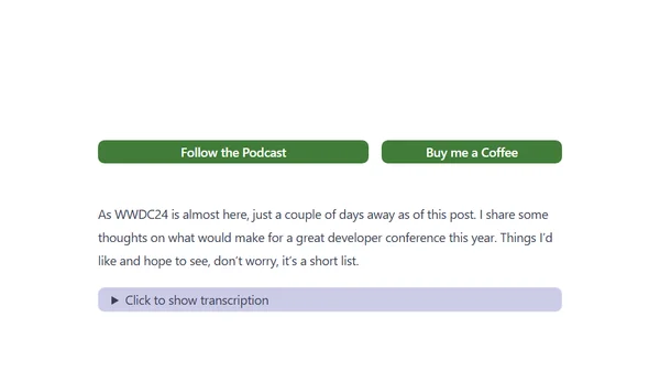 WWDC24 Hopes and Wishes