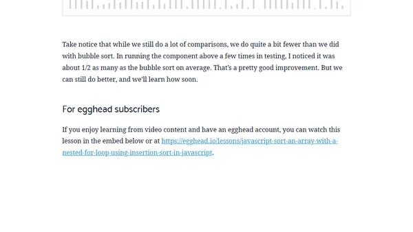 Algorithms: Insertion Sort
