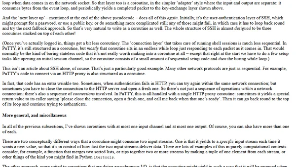 Philosophy of coroutines