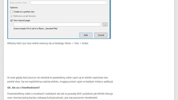 ASP: Aplikacje wielowarstwowe i wzorzec MVC