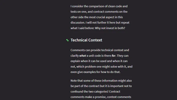 A Taxonomy Of Comments