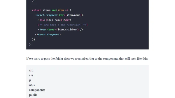 Recursive React Components