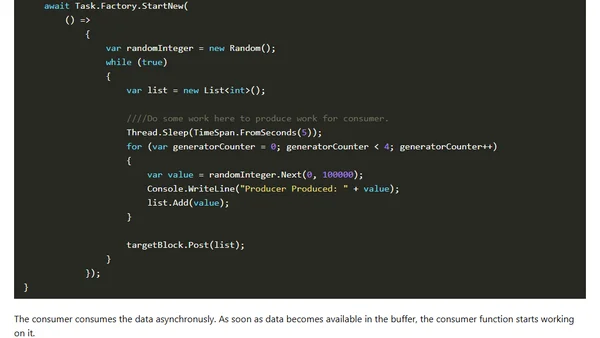 Patterns for Asynchronous Services: Producer-Consumer Pattern