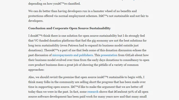 Troubles with the Open Source Gig Economy and Sustainability Tip Jar