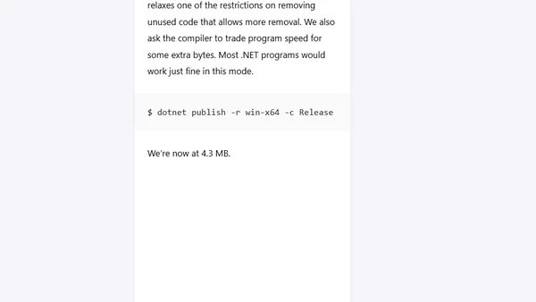 Building a self-contained game in C# under 8 kilobytes
