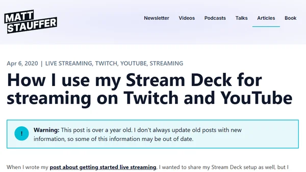 How I use my Stream Deck for streaming on Twitch and YouTube