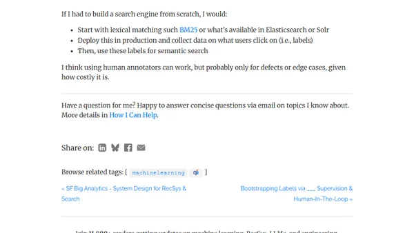 Mailbag: How to Bootstrap Labels for Relevant Docs in Search