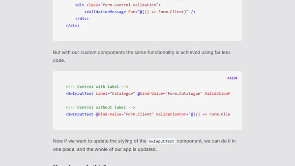 Building Custom Input Components for Blazor using InputBase