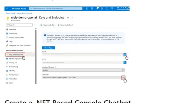 Create a chatbot in the console with Azure OpenAI and C#