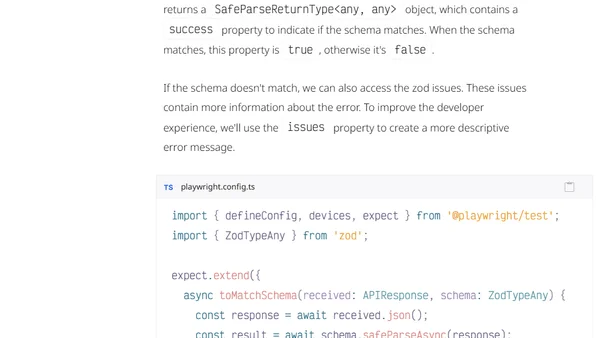 Playwright API testing with zod