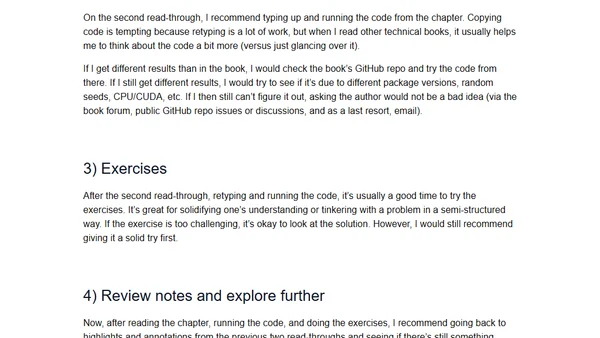 Recommendations for Getting the Most Out of a Technical Book