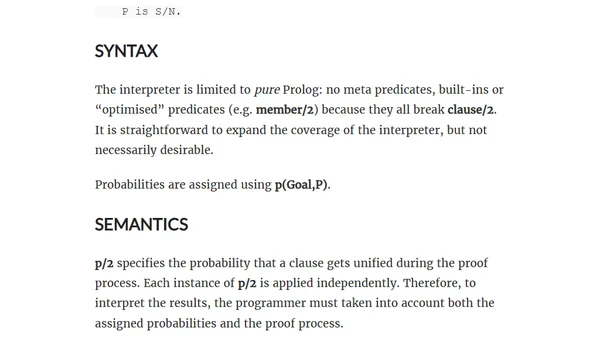 A minimal probabilistic Prolog meta-interpreter