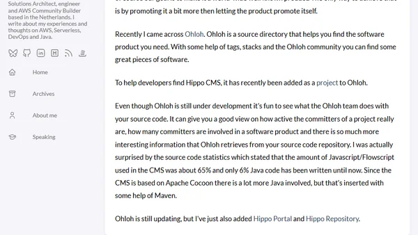 Hippo CMS on Ohloh.net