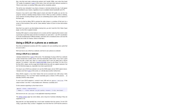 Streaming tech talks and training / Using Linux