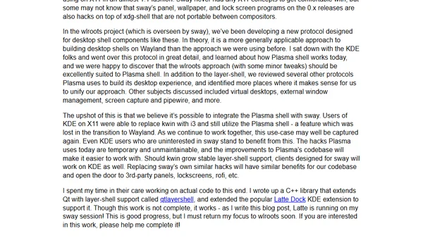 Sway reporting in from KDE's Berlin development sprint