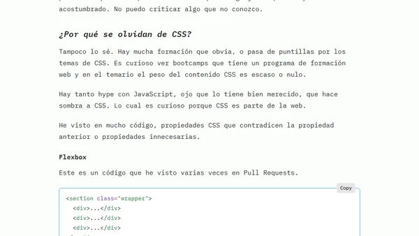 Es curioso cómo de olvidado y maltratado está el CSS