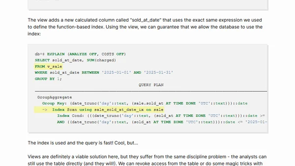 Unconventional PostgreSQL Optimizations