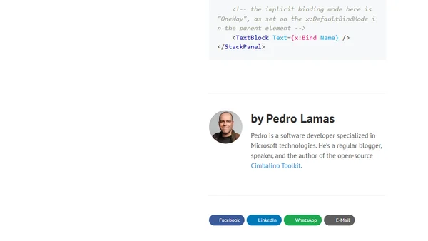 Changing the default binding mode with x:DefaultBindMode