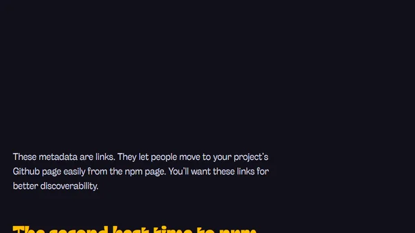 The best time to npm init