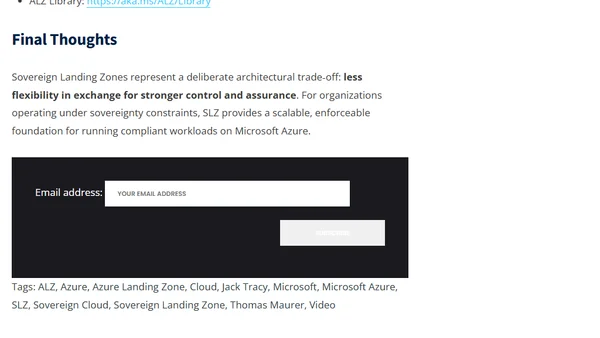 Sovereign Landing Zones for Microsoft Azure (SLZ) – Explained