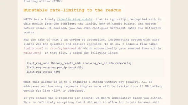 How to rate-limit requests with NGINX