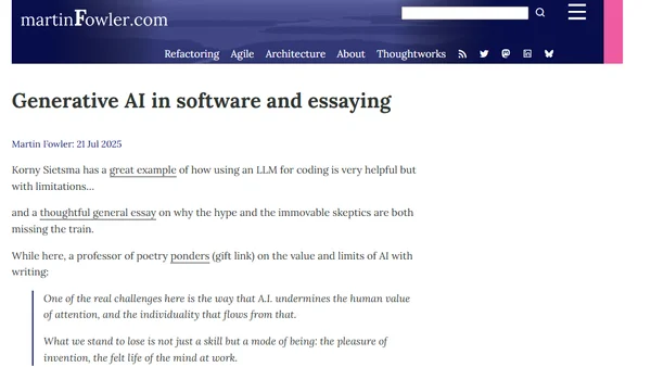 Generative AI in software and essaying