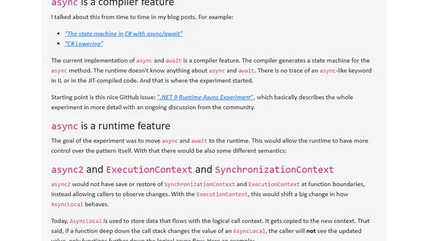 async2 - The .NET Runtime Async experiment concludes