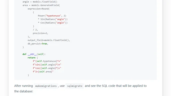 Database generated columns⁽¹⁾: Django & SQLite