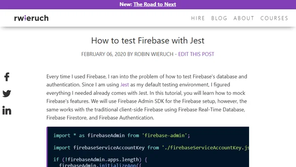 How to test Firebase with Jest