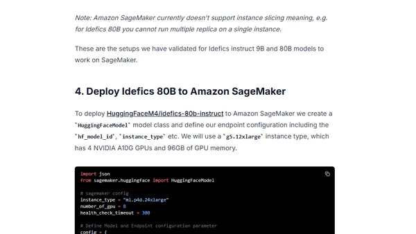 Deploy Idefics 9B and 80B on Amazon SageMaker