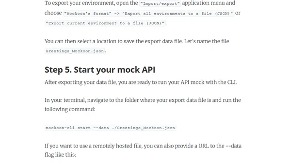 Mocking a REST API the "API first" approach with Mockoon