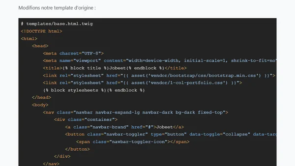 Tutorial Jobeet pour Symfony 4 - Partie 4B: La gestion des assets avec Twig