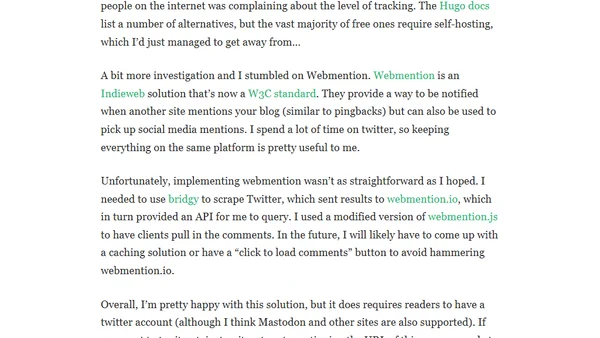 Enabling Webmention For Comments