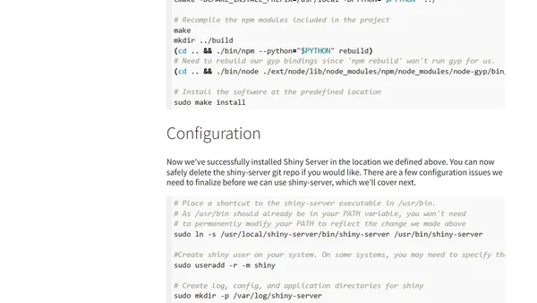 Installing and Running Shiny Server from Source on 32-bit Ubuntu