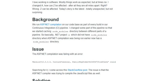 ASP.NET Compilation and other files don't mix