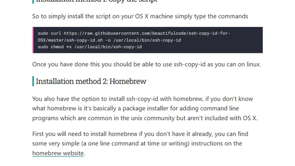 SSH without a password on OS X with ssh-copy-id