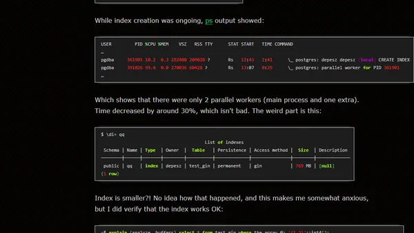 Waiting for PostgreSQL 18 – Allow parallel CREATE INDEX for GIN indexes