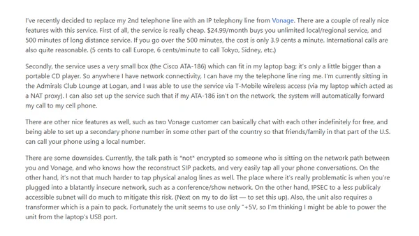 Fun and Games with IP Telephony