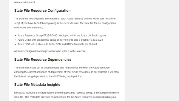 Azure Terraform: Part 7 – Terraform State