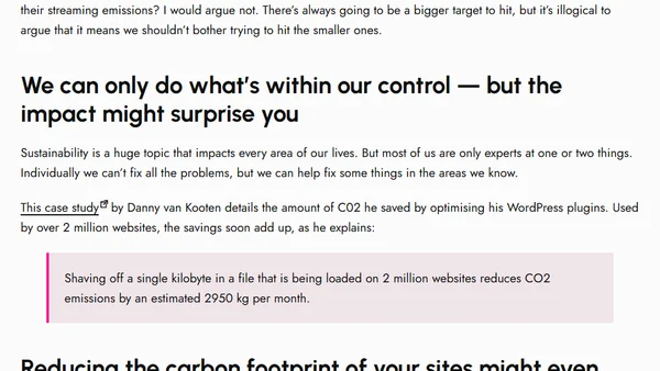 Building a Greener Web