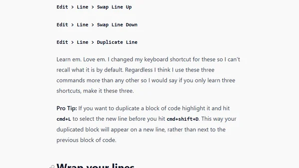 Sublime Text 2 Tips and Shortcuts