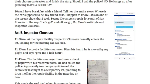 When I Abandoned the Vehicle