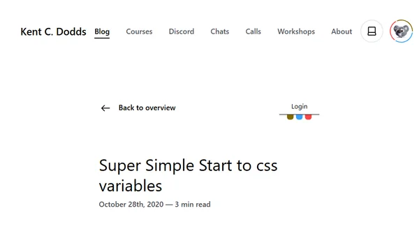 Super Simple Start to css variables