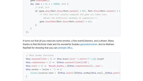 I Ported Sudoku to Your URL Bar and It Plays like a Dream