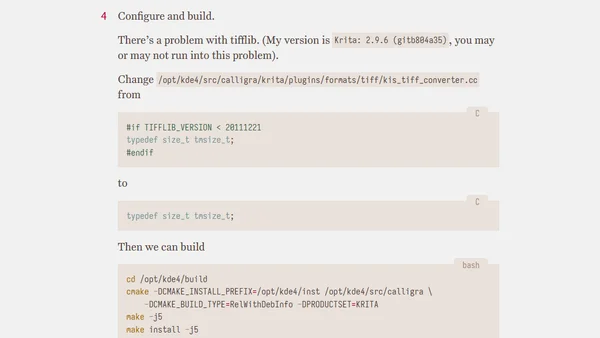 Installing Krita on Slackware 14.1