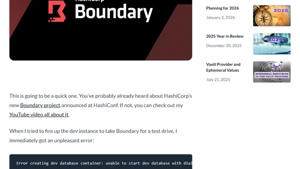 HashiCorp Boundary Dev Error on Windows