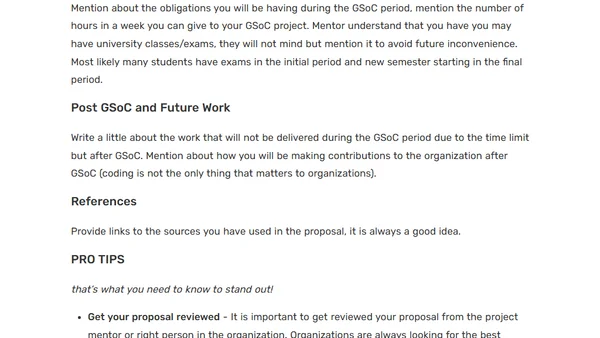 How to write proposal for Google Summer of Code