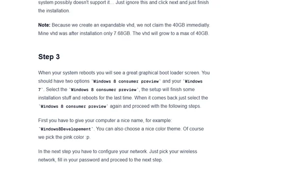 Install Windows 8 Consumer preview on vhd