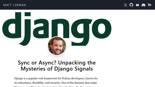 Sync or Async? Unpacking the Mysteries of Django Signals
