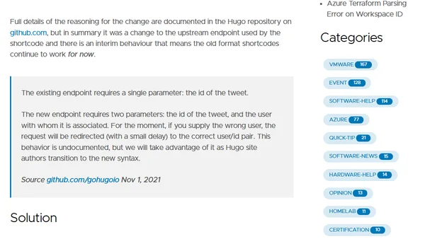 Update Hugo Tweet Shortcodes with PowerShell, Curl, and the Twitter API